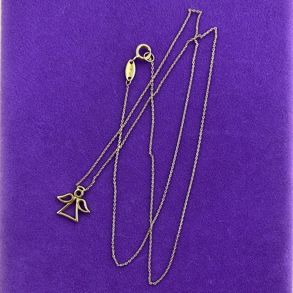 💛 Classic Michael Hill 10K Gold Angel Pendant Necklace - Picture 2 of 5